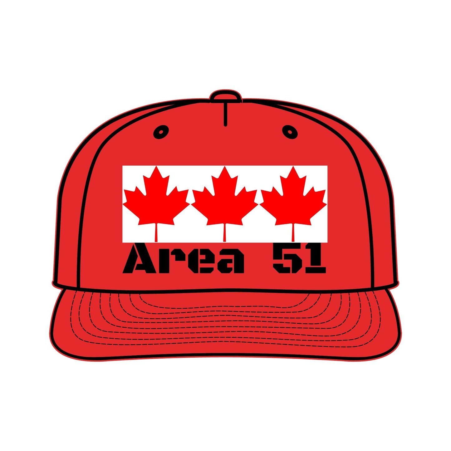 "Area 51" -- Original Surf Cap with Canadian maple leaves, by TokyoBill