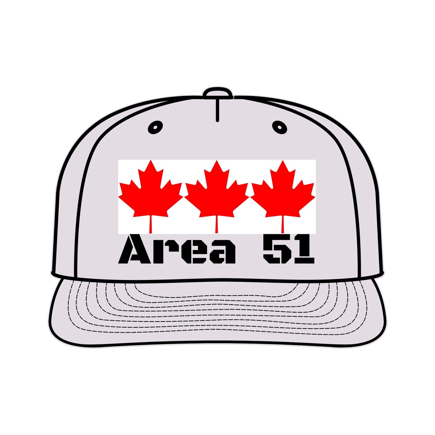 "Area 51" -- Original Surf Cap with Canadian maple leaves, by TokyoBill