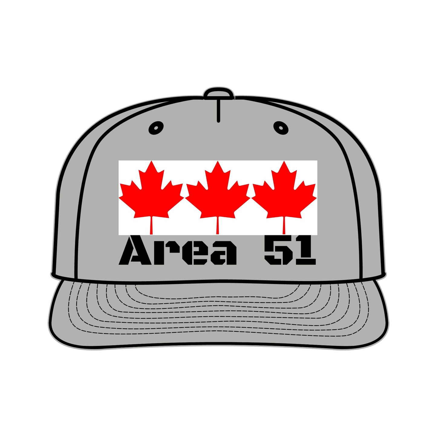 "Area 51" -- Original Surf Cap with Canadian maple leaves, by TokyoBill