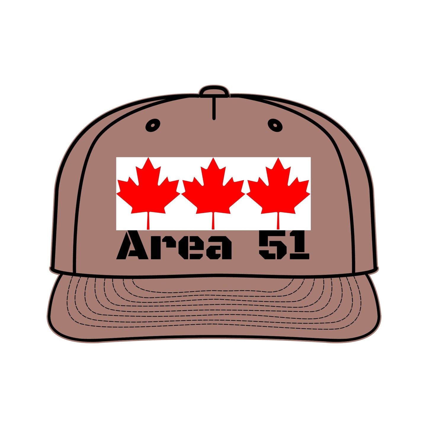 "Area 51" -- Original Surf Cap with Canadian maple leaves, by TokyoBill
