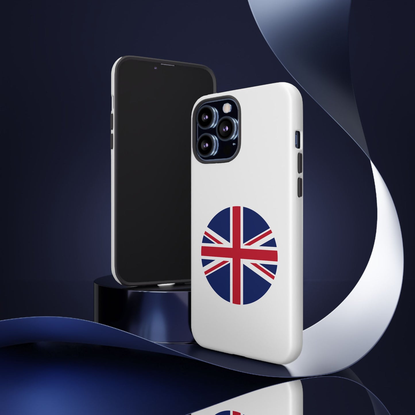 Circular UK Flag iPhone Case (Tough Case model series 13) by TokyoBill