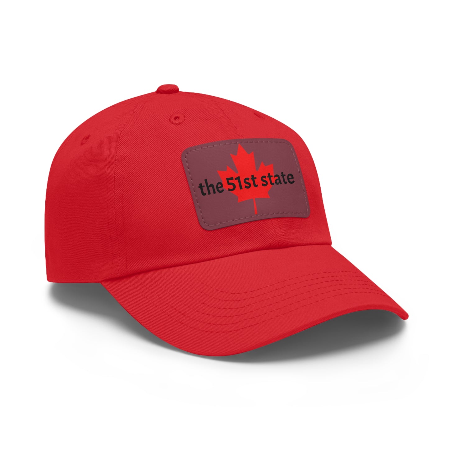 "the 51st state" -- Original Leather Patch Dad Hat by TokyoBill
