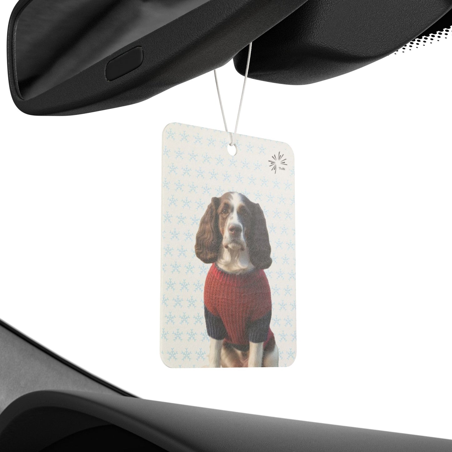 Sweater Dog Car Air Freshener, Cute Springer Spaniel Car Fragrance, by TokyoBill