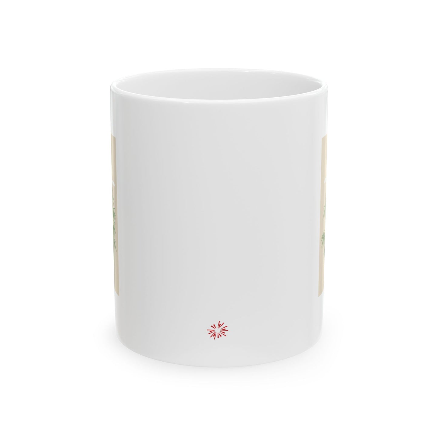White Coffee Mug (11 oz) Bamboo & Clouds, by TokyoBill