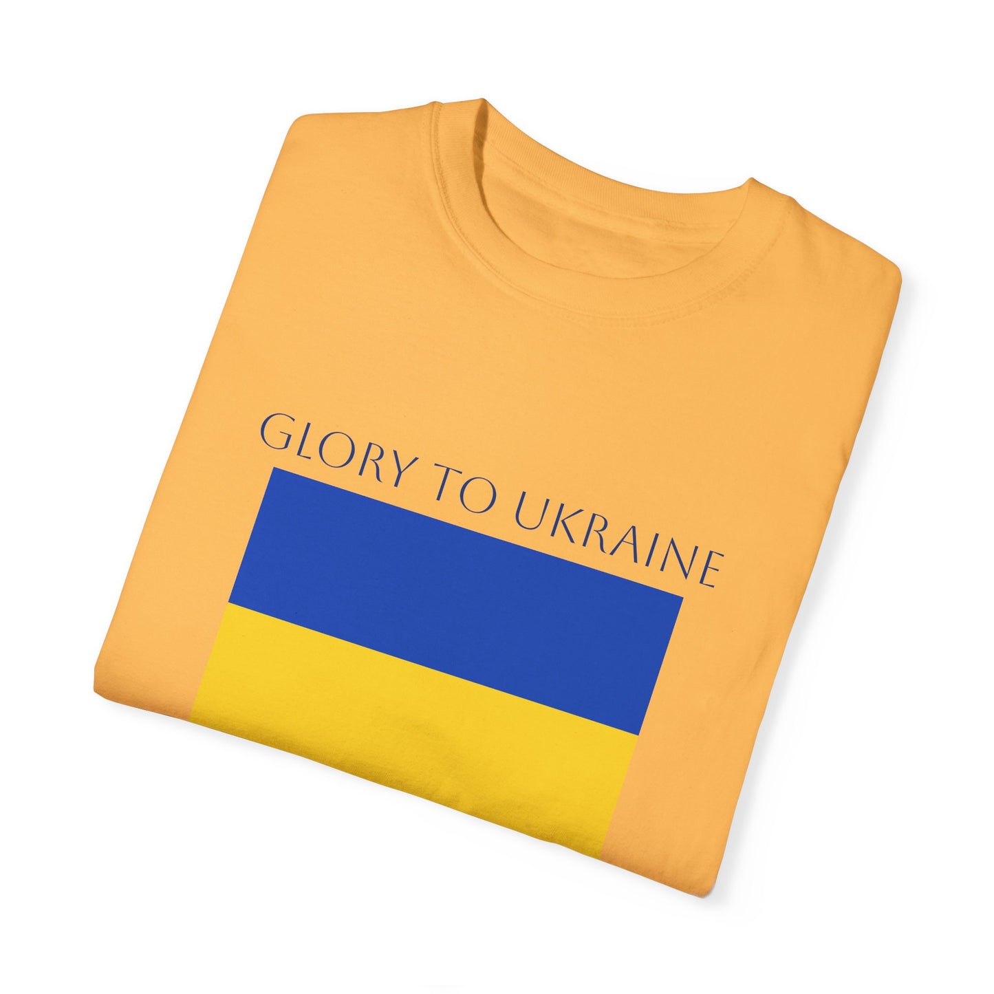 "Glory to Ukraine" Unisex Garment-Dyed T-shirt, Ukraine Support Tee by TokyoBill