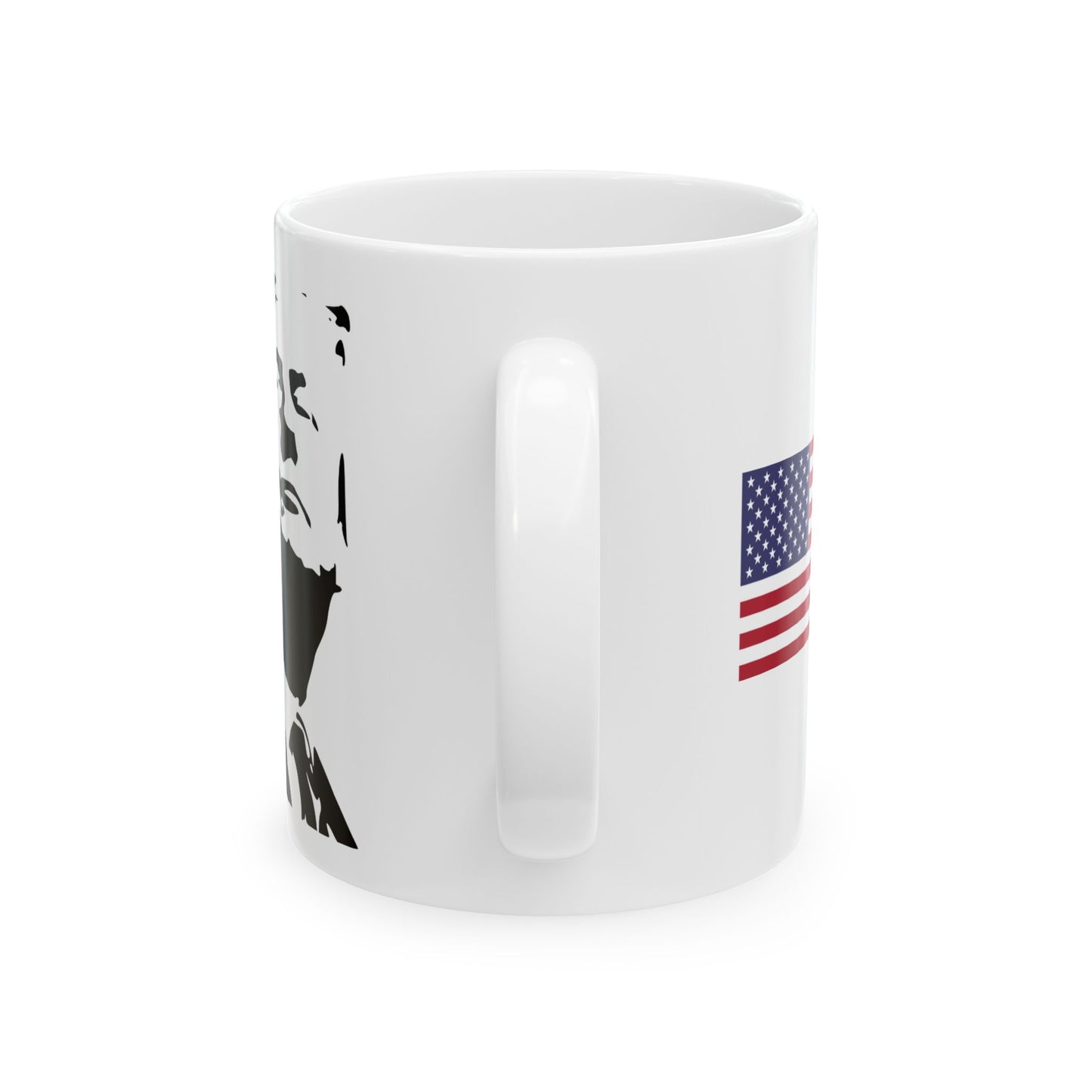 Coffee mug of Donald Trump as described by Oliver Kornetzke, by TokyoBill