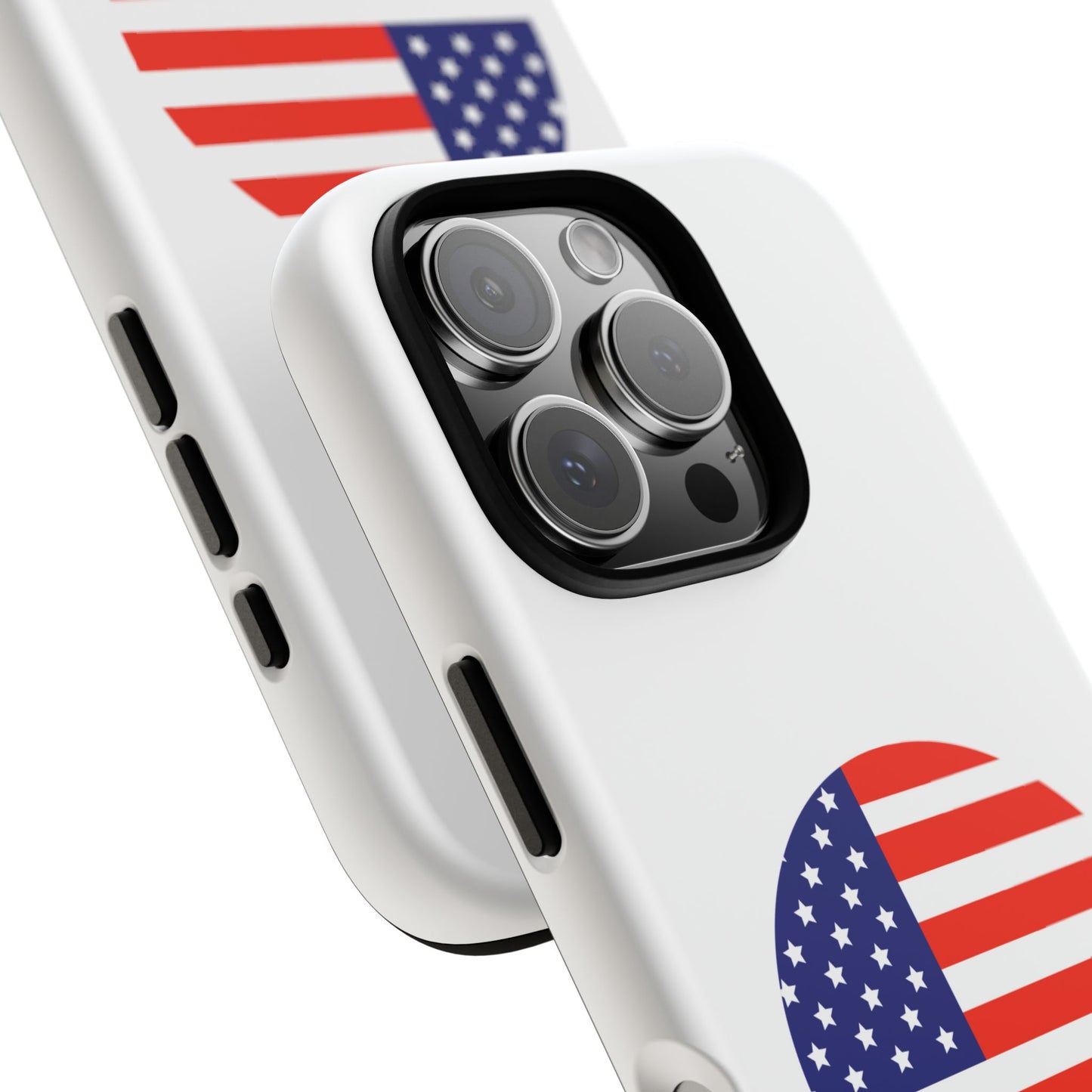 Circular USA Flag iPhone Case (Tough Case model series 16) by TokyoBill