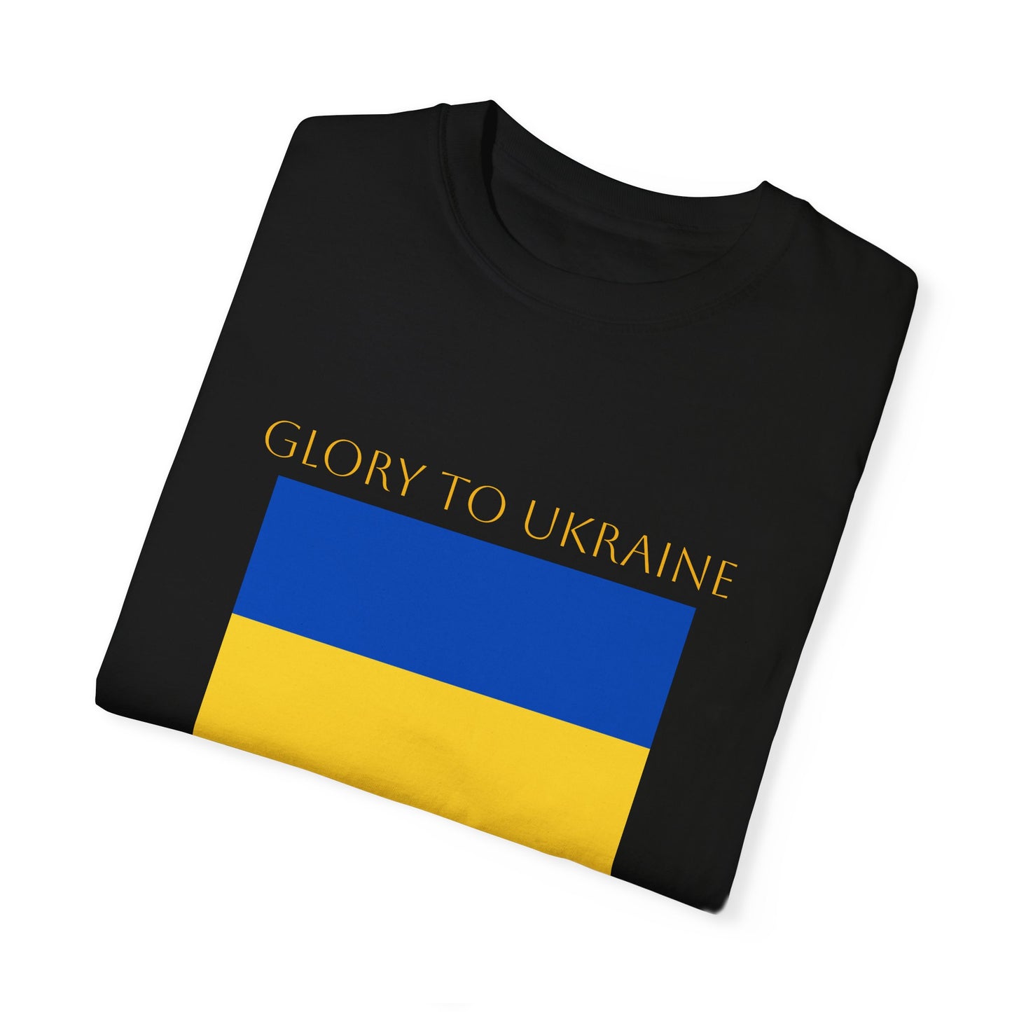 "Glory to Ukraine" Unisex Garment-Dyed T-shirt, Ukraine Support Tee by TokyoBill