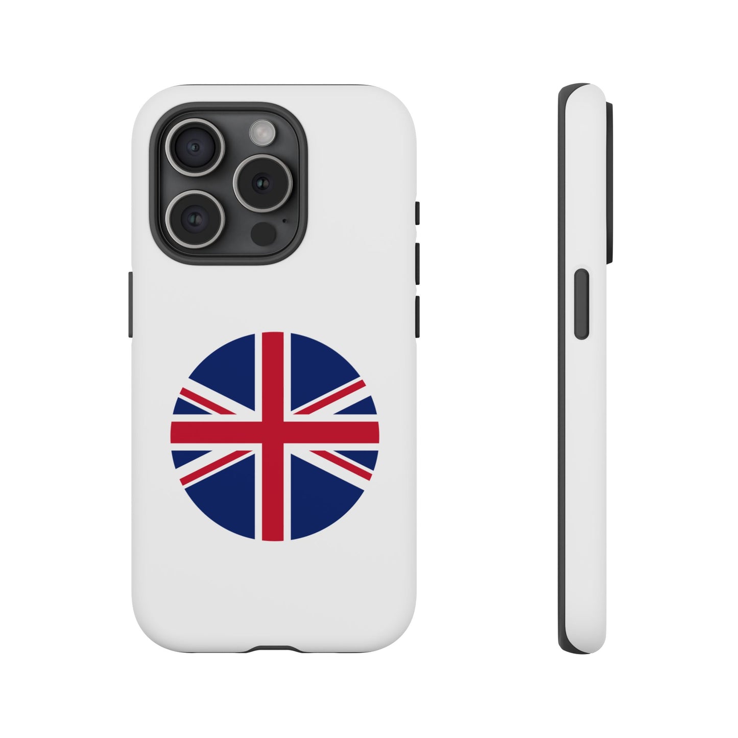 Circular UK Flag iPhone Case (Tough Case model series 15) by TokyoBill