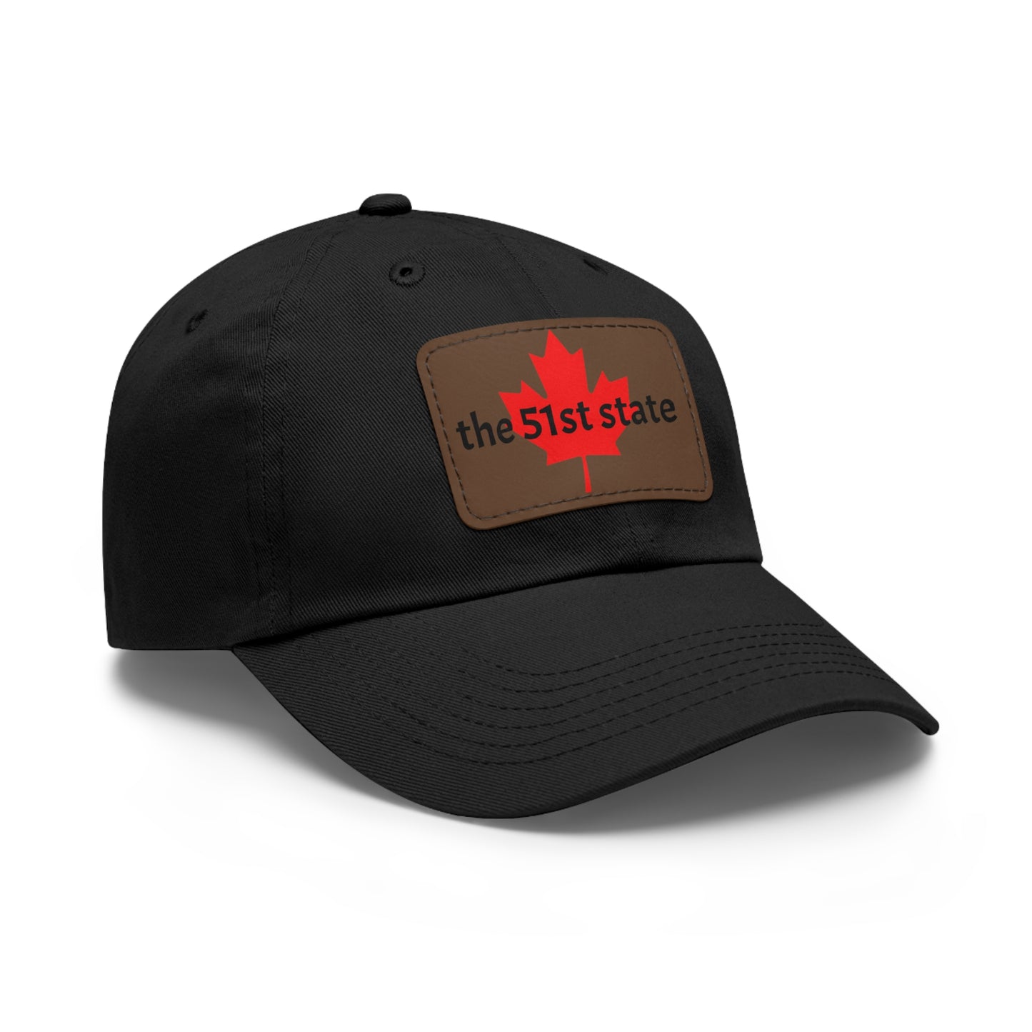 "the 51st state" -- Original Leather Patch Dad Hat by TokyoBill