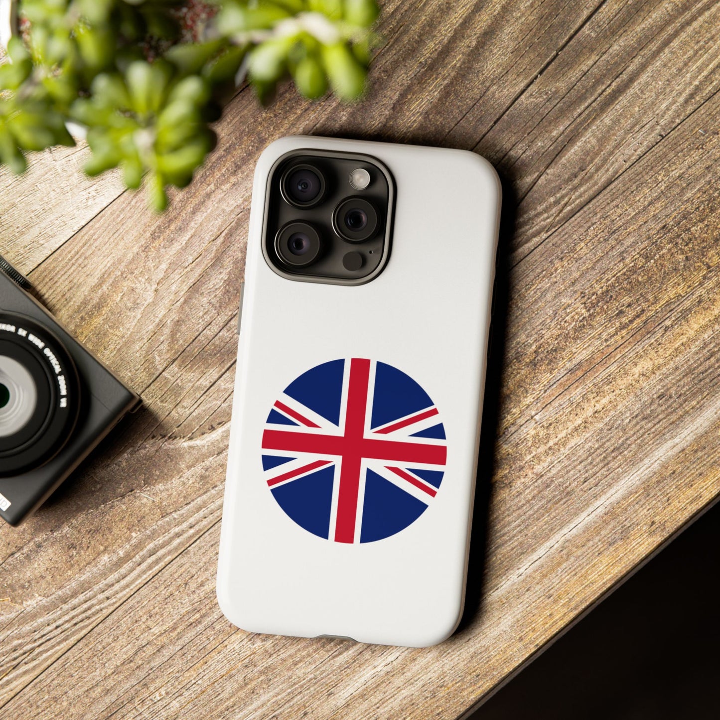Circular UK Flag iPhone Case (Tough Case model series 15) by TokyoBill