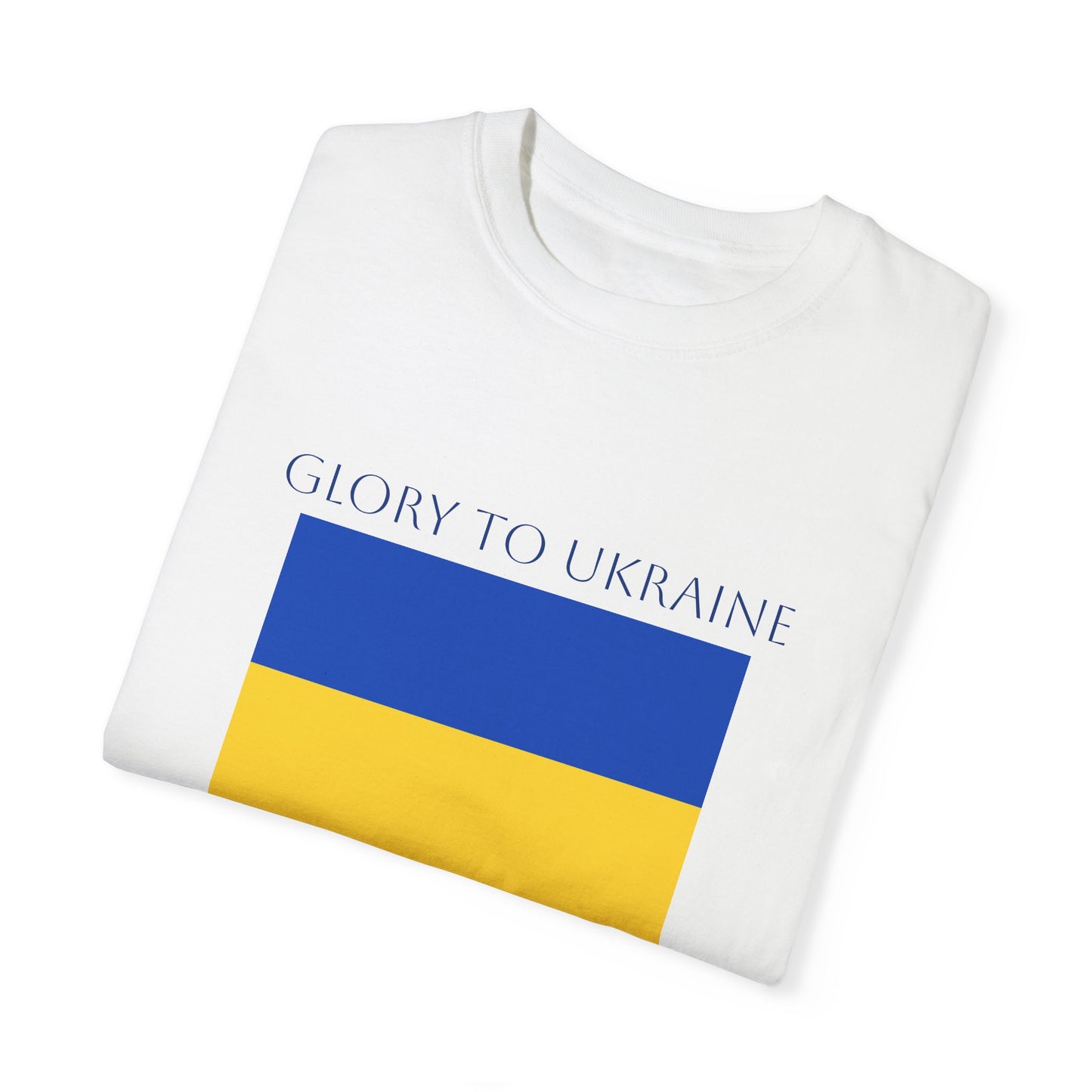 "Glory to Ukraine" Unisex Garment-Dyed T-shirt, Ukraine Support Tee by TokyoBill