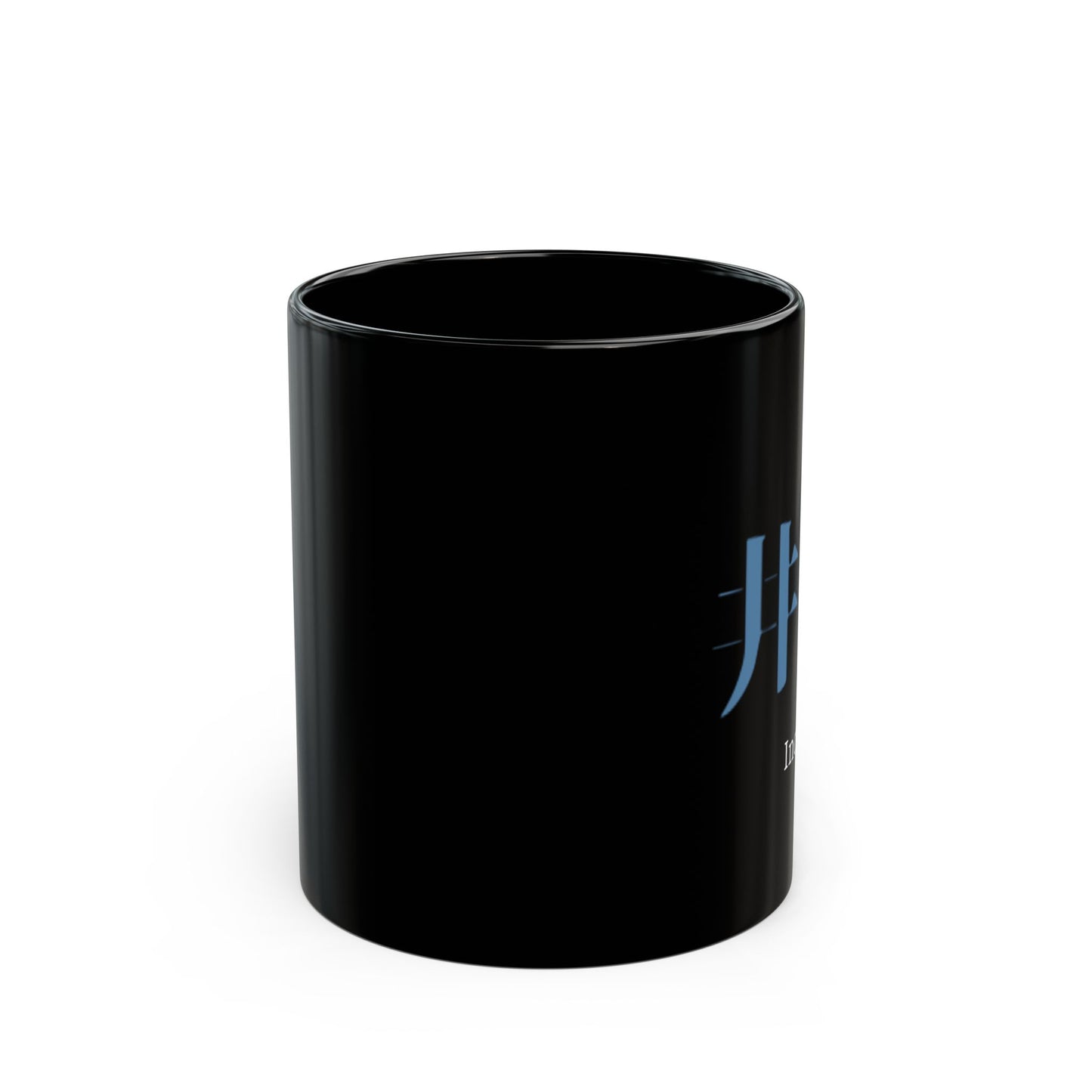 Japanese name 'Inoue' black coffee mug, by TokyoBill