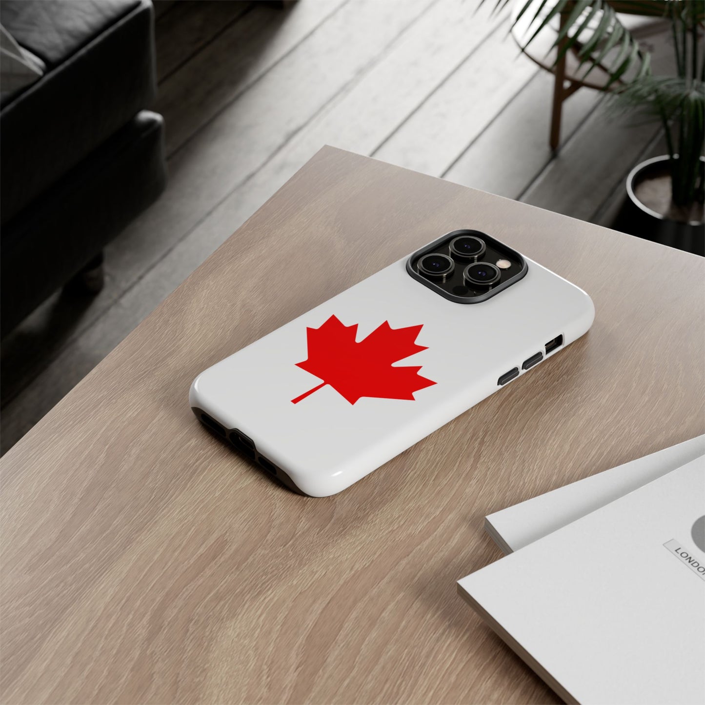Canadian Maple Leaf iPhone Case (Tough Case model series 14) by TokyoBill
