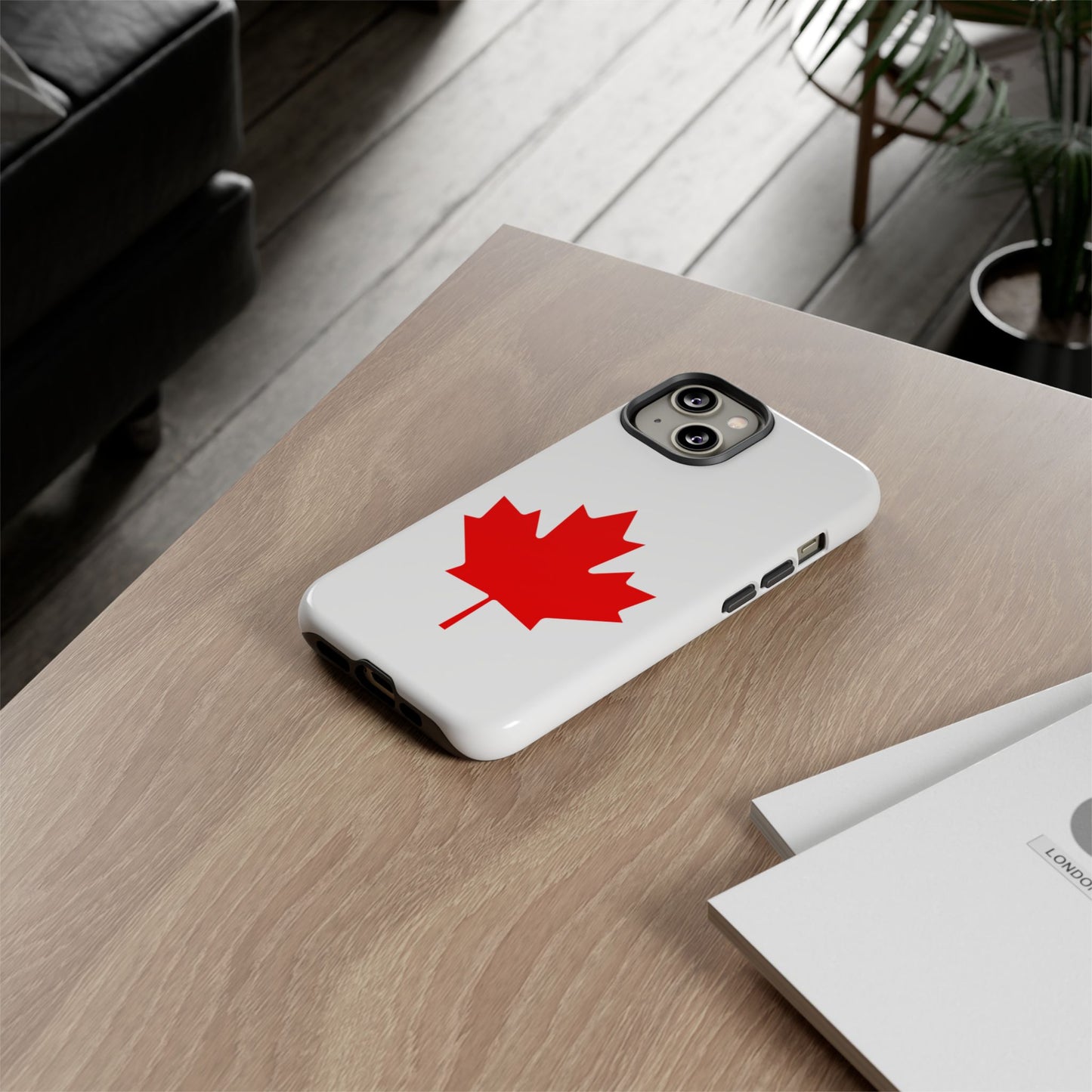 Canadian Maple Leaf iPhone Case (Tough Case model series 14) by TokyoBill