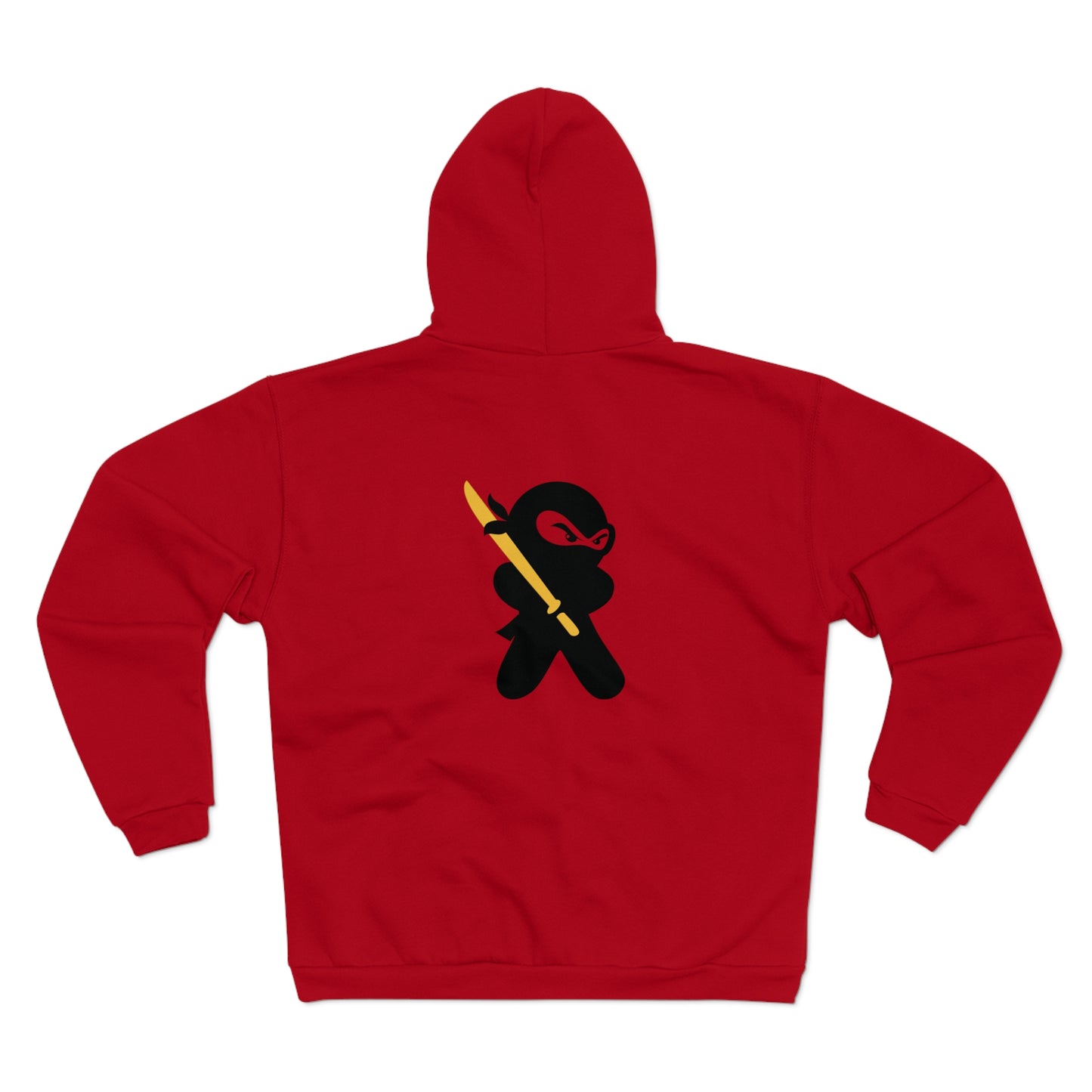 Unisex Zip-Up Hoodie with Ninja on back, by TokyoBill