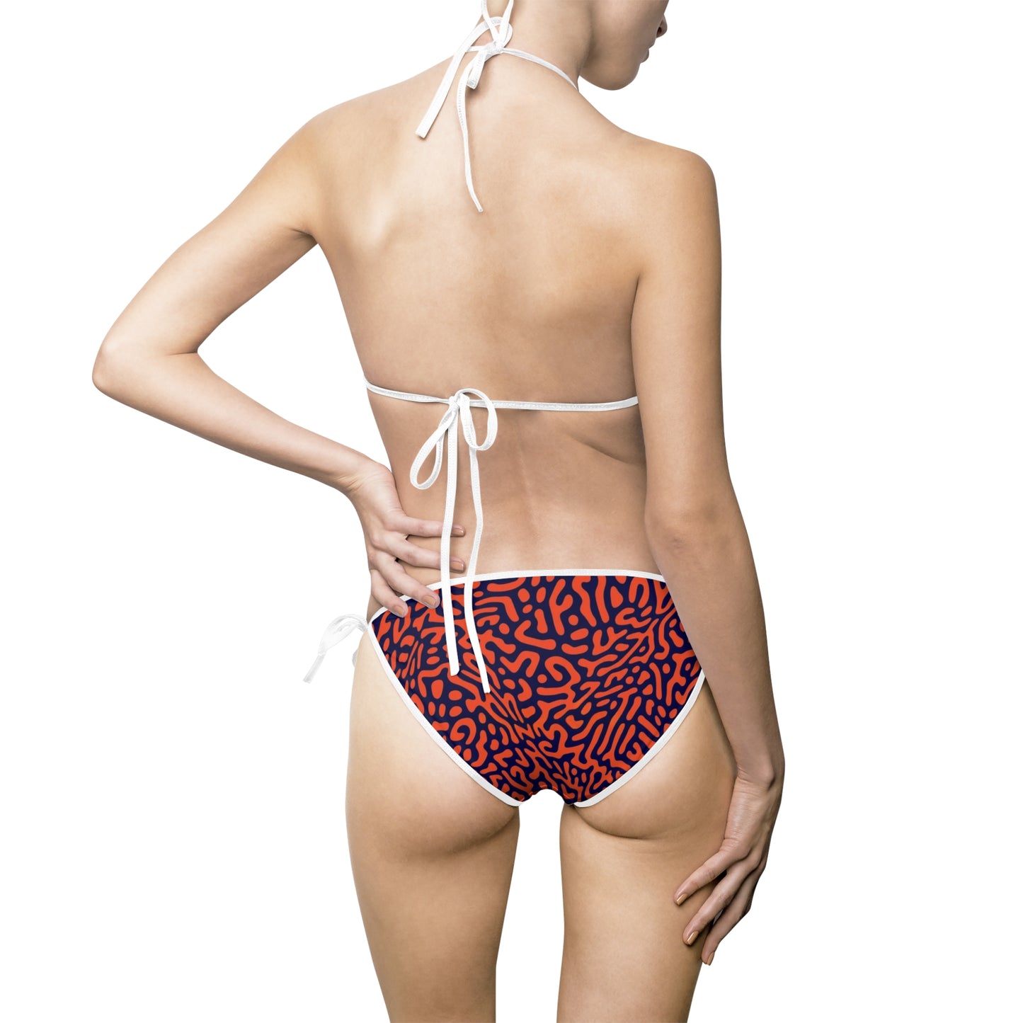 Squiggly Patterned Bikini Swimsuit, Women's Swimwear by TokyoBill