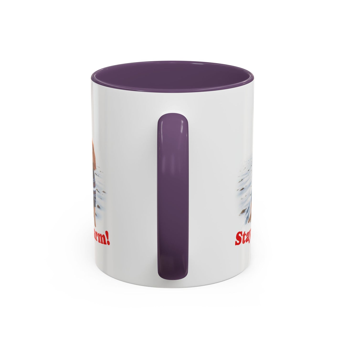 Two-tone Accent 11 oz Coffee Mug w/ Cocker Spaniel Sweater Dog, by TokyoBill