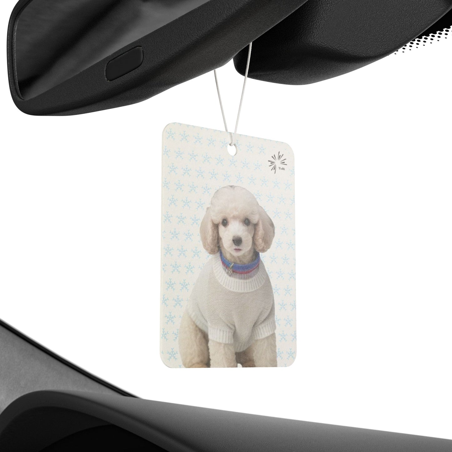 Sweater Dog Car Air Freshener, Cute Poodle Car Fragrance, by TokyoBill