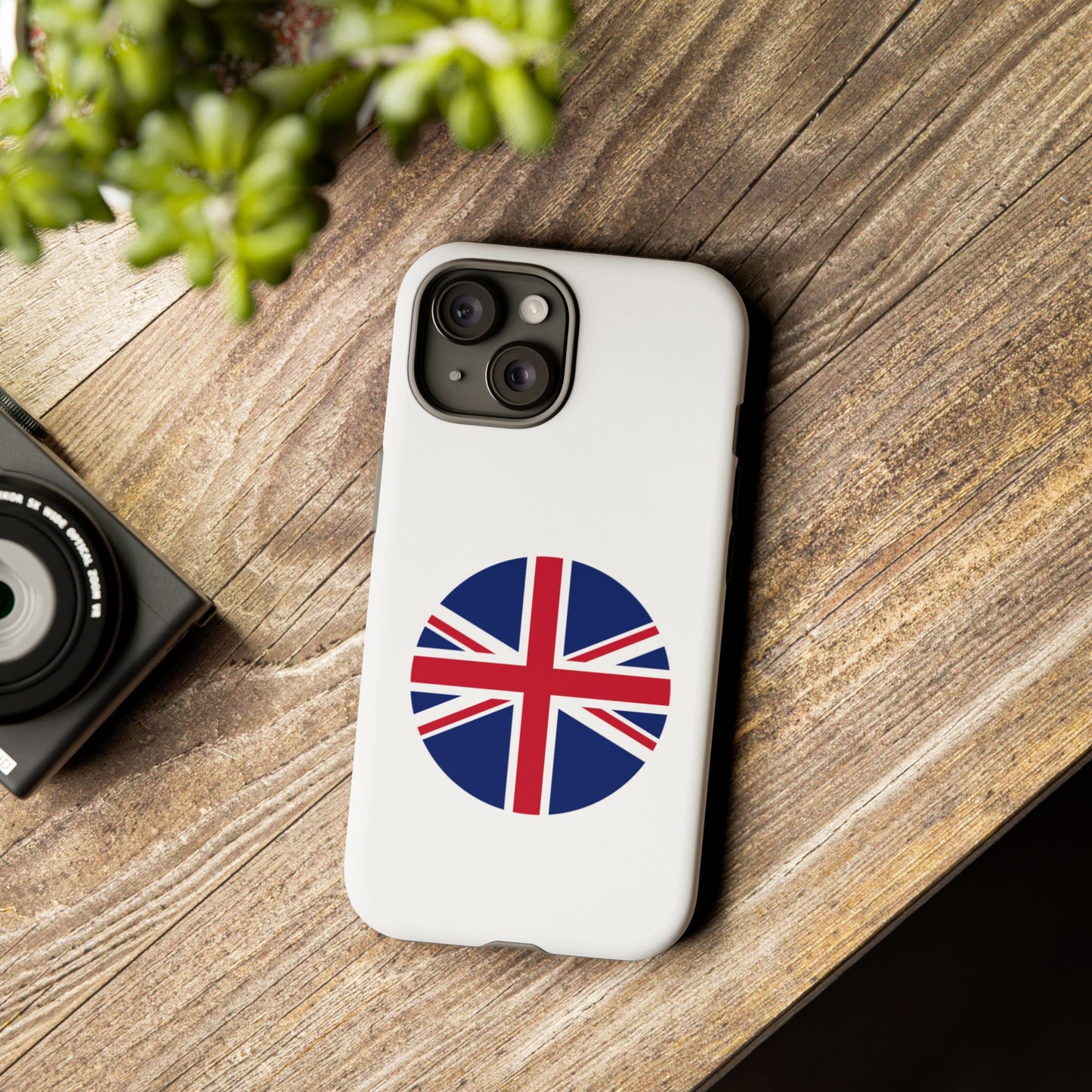 Circular UK Flag iPhone Case (Tough Case model series 15) by TokyoBill