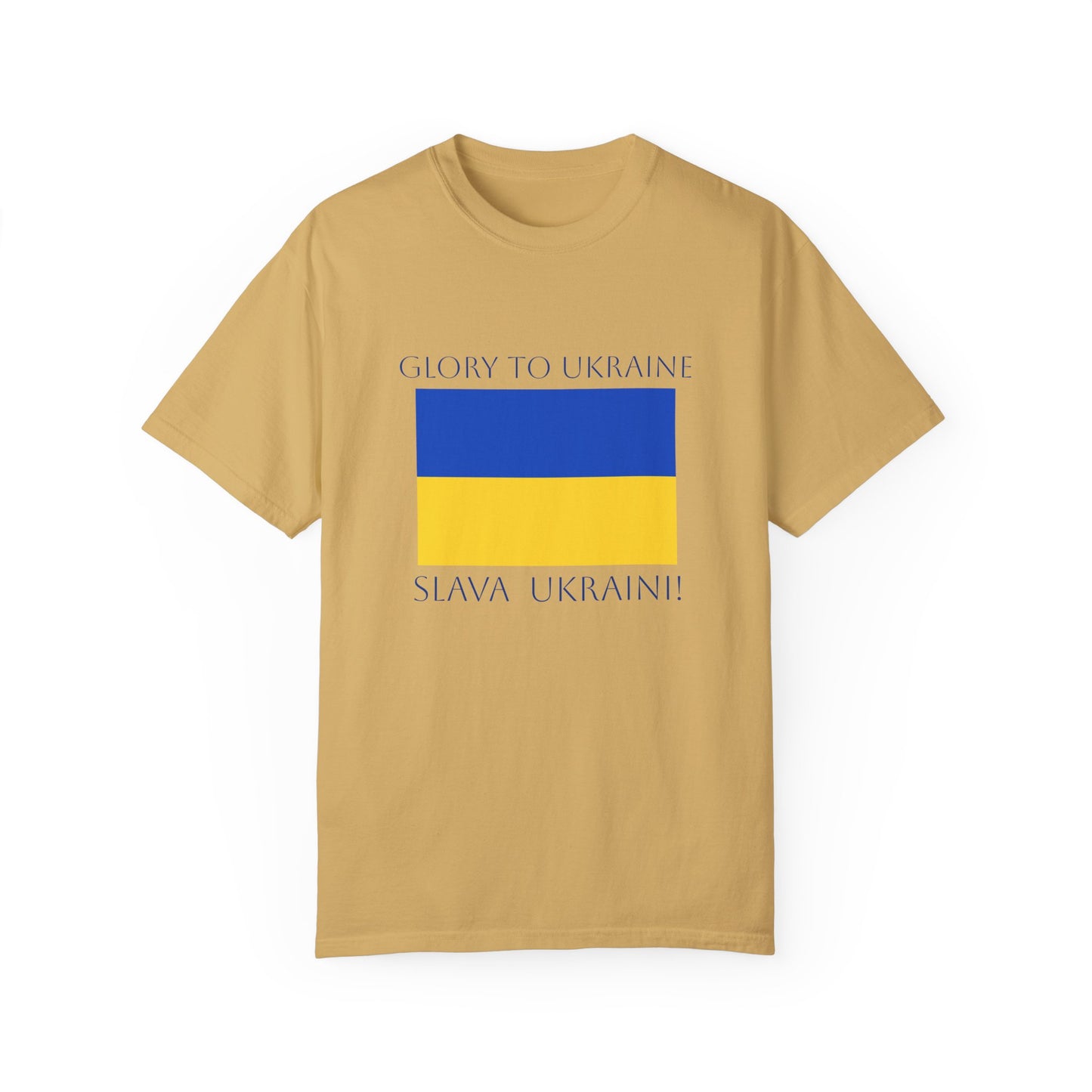 "Glory to Ukraine" Unisex Garment-Dyed T-shirt, Ukraine Support Tee by TokyoBill