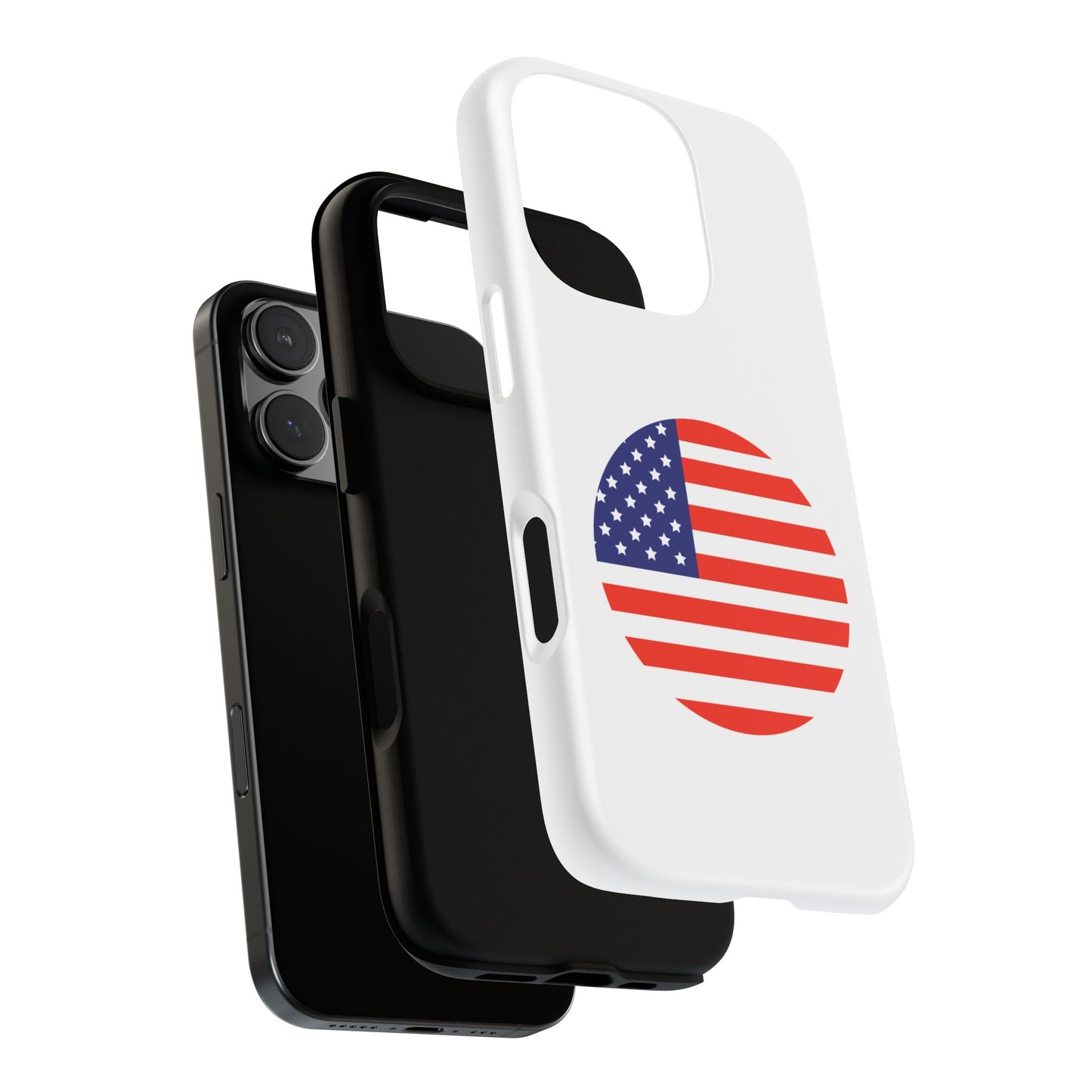 Circular USA Flag iPhone Case (Tough Case model series 16) by TokyoBill
