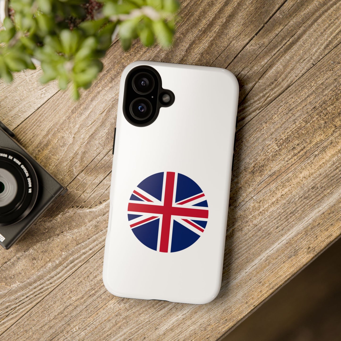 Circular UK Flag iPhone Case (Tough Case model series 16) by TokyoBill