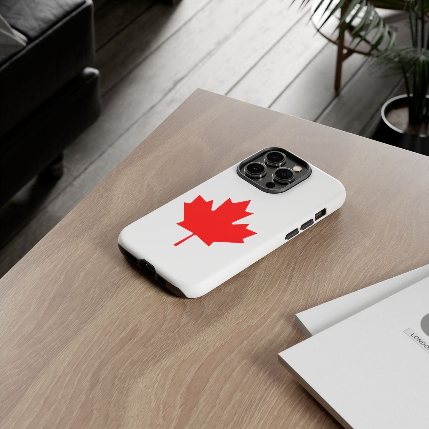 Canadian Maple Leaf iPhone Case (Tough Case model series 14) by TokyoBill