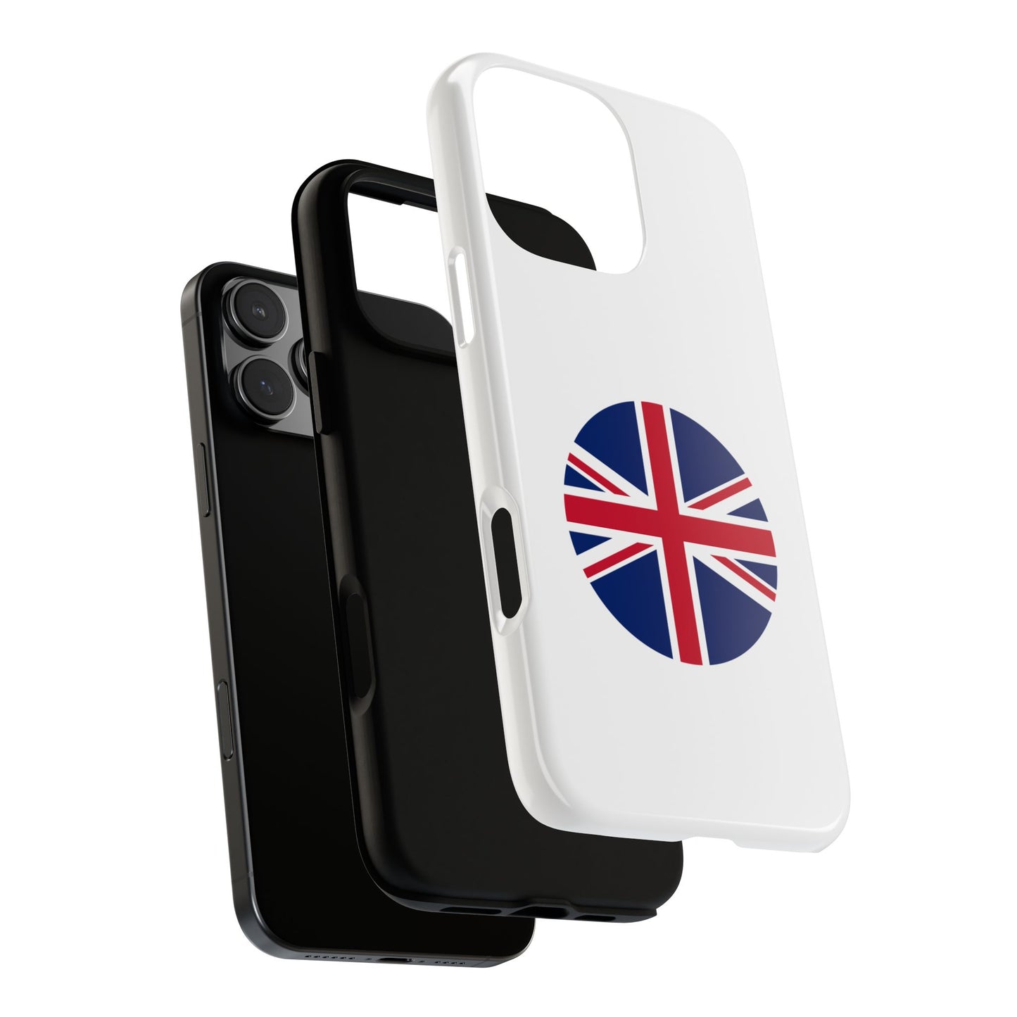 Circular UK Flag iPhone Case (Tough Case model series 16) by TokyoBill