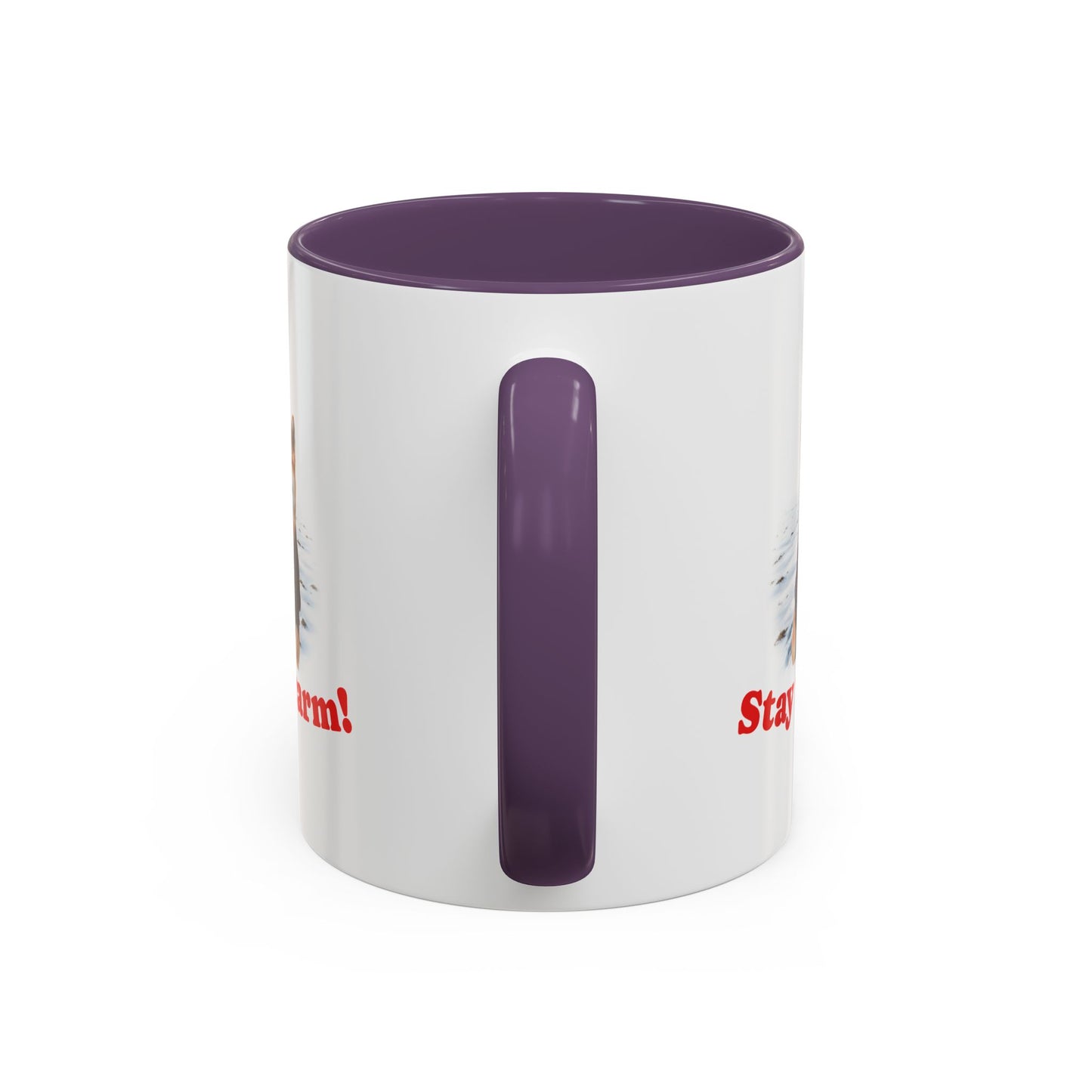 Two-tone Accent 11 oz Coffee Mug w/ Shiba Ken Sweater Dog, by TokyoBill