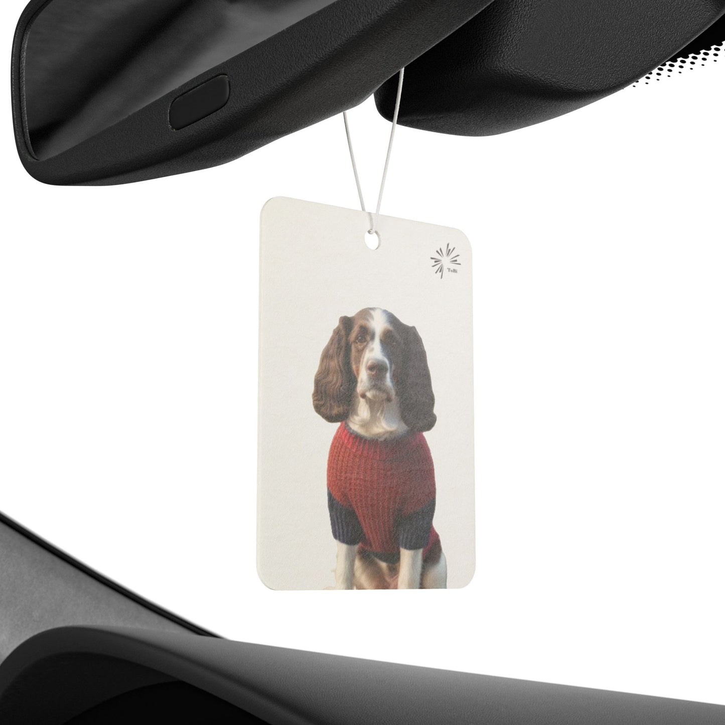 Sweater Dog Car Air Freshener, Cute Springer Spaniel Car Fragrance, by TokyoBill