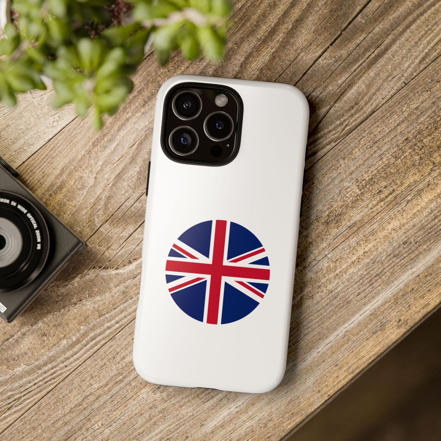 Circular UK Flag iPhone Case (Tough Case model series 16) by TokyoBill
