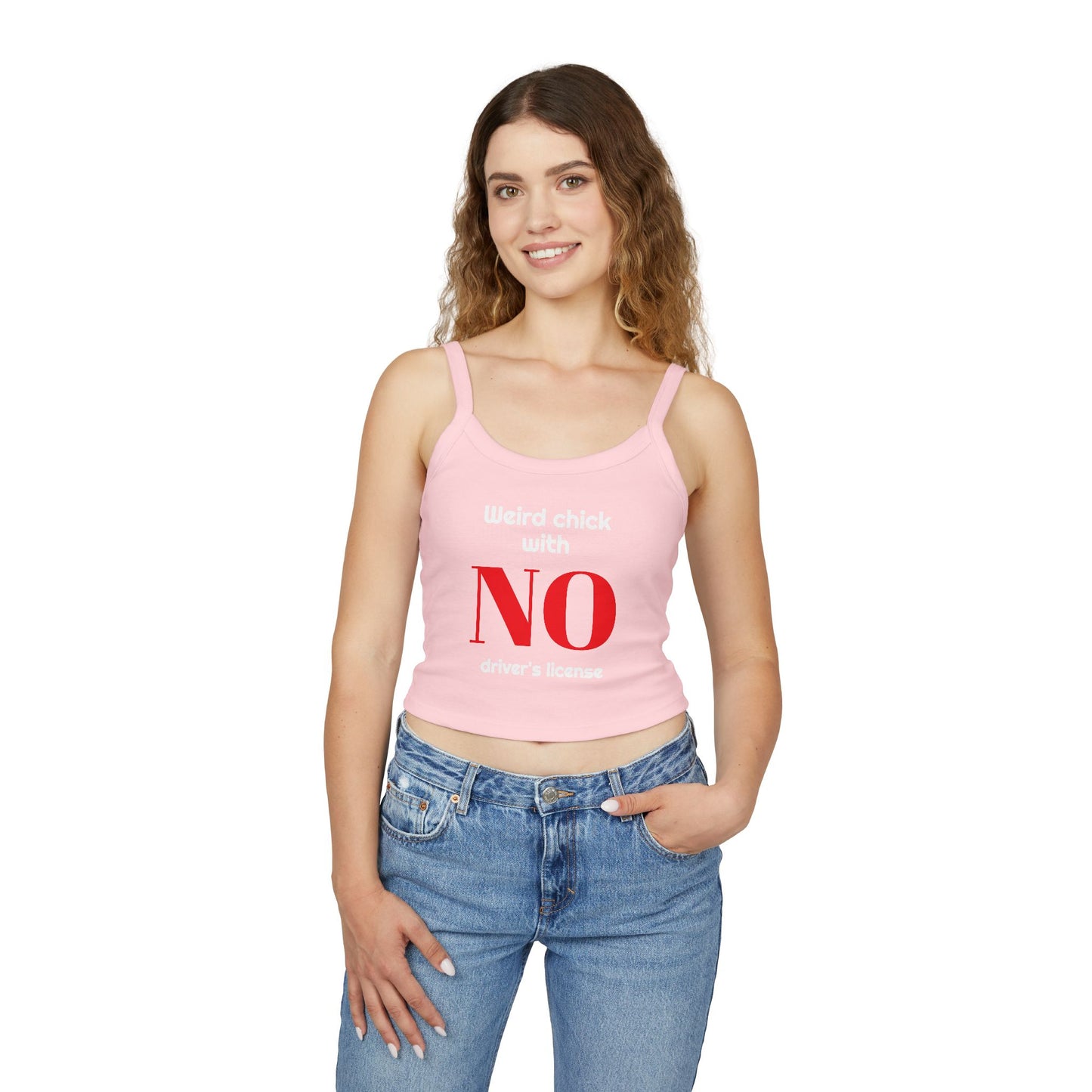 Women's Funny Spaghetti Strap Tank Top, by TokyoBill