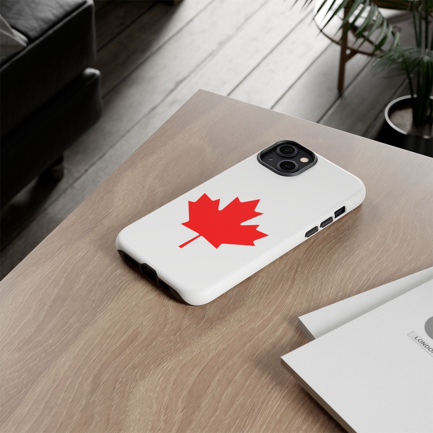 Canadian Maple Leaf iPhone Case (Tough Case model series 14) by TokyoBill