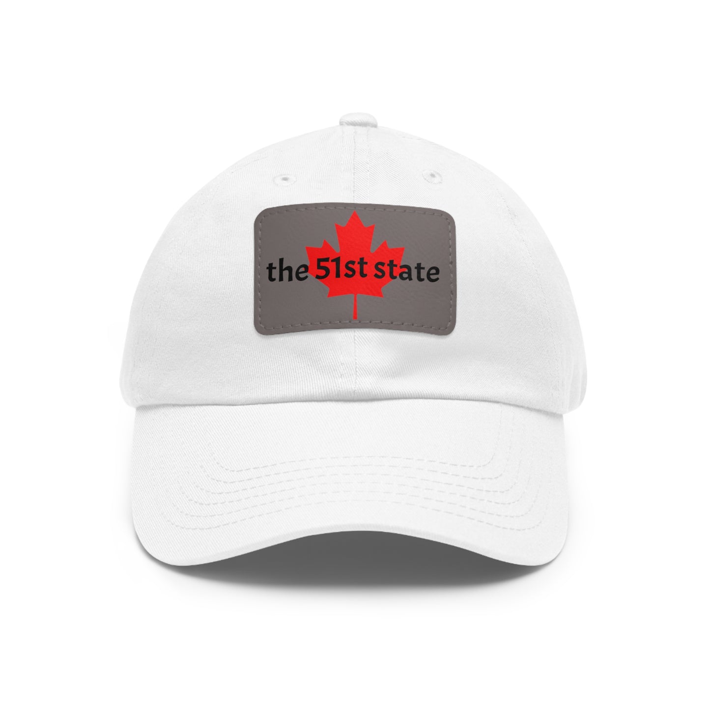 "the 51st state" -- Original Leather Patch Dad Hat by TokyoBill