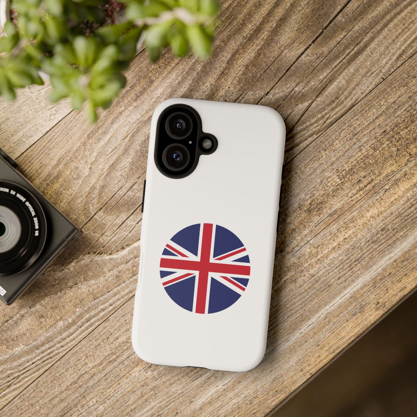 Circular UK Flag iPhone Case (Tough Case model series 16) by TokyoBill