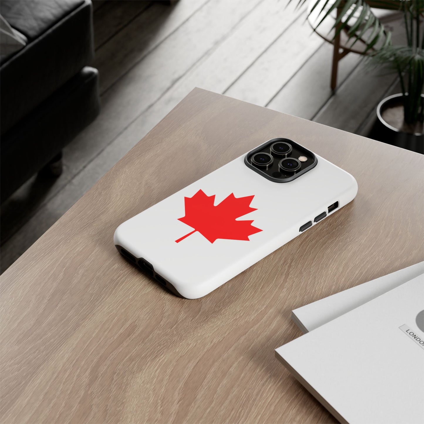 Canadian Maple Leaf iPhone Case (Tough Case model series 14) by TokyoBill