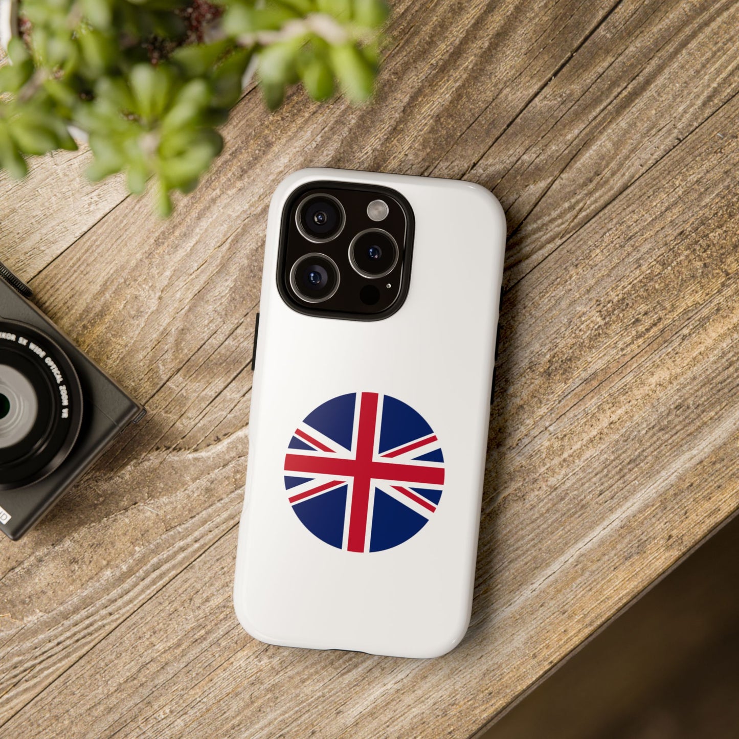 Circular UK Flag iPhone Case (Tough Case model series 16) by TokyoBill