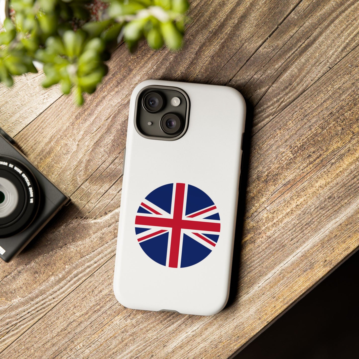 Circular UK Flag iPhone Case (Tough Case model series 15) by TokyoBill