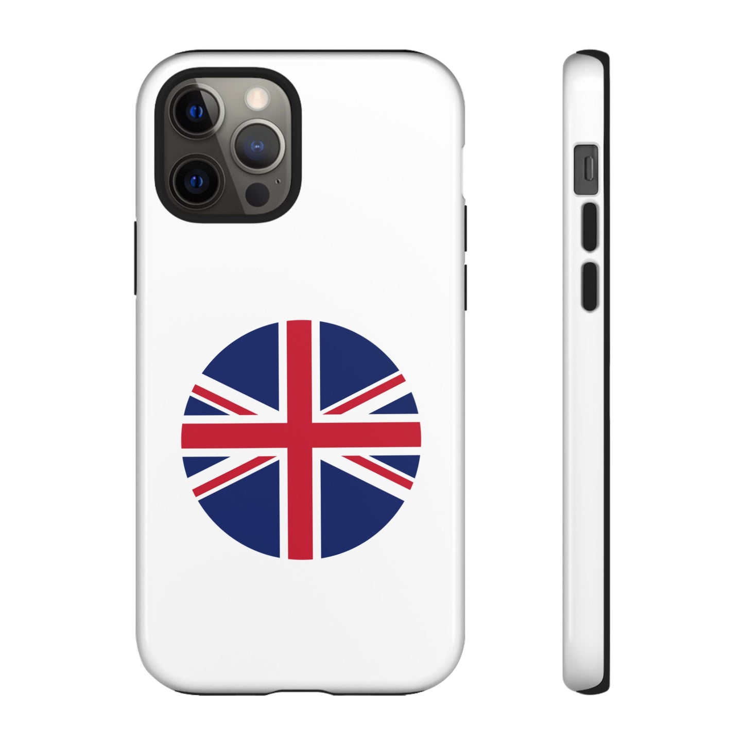 Circular UK Flag iPhone Case (Tough Case model series 12) by TokyoBill