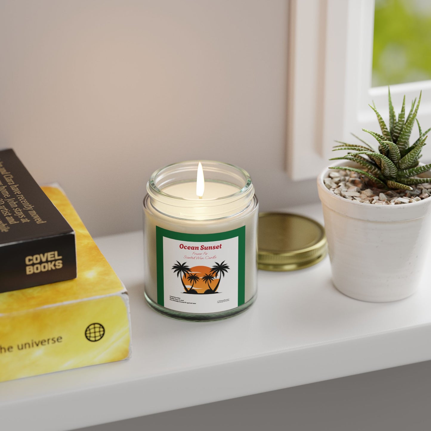 Ocean Sunset Fraser Fir scented wax candles (4oz, 9oz), by TokyoBill