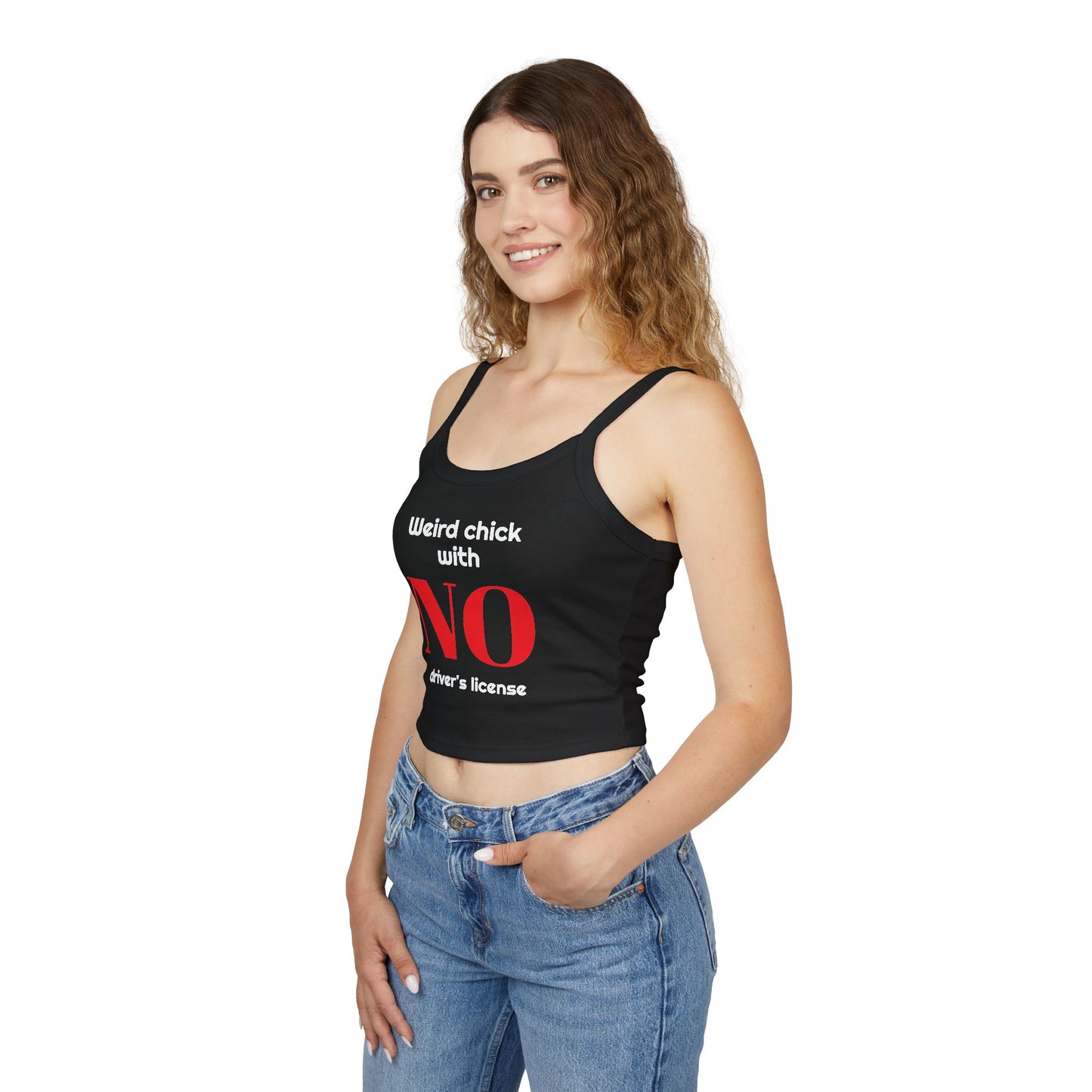 Women's Funny Spaghetti Strap Tank Top, by TokyoBill