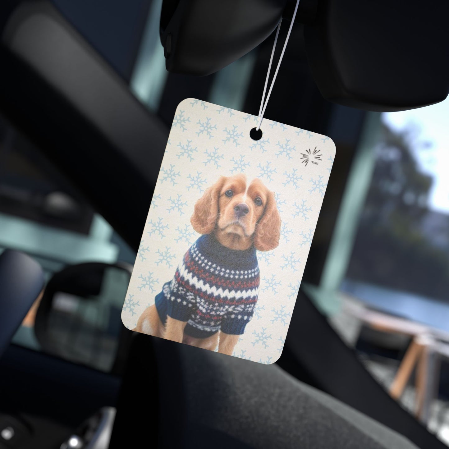 Sweater Dog Car Air Freshener | Cute Cocker Spaniel Car Décor by TokyoBill