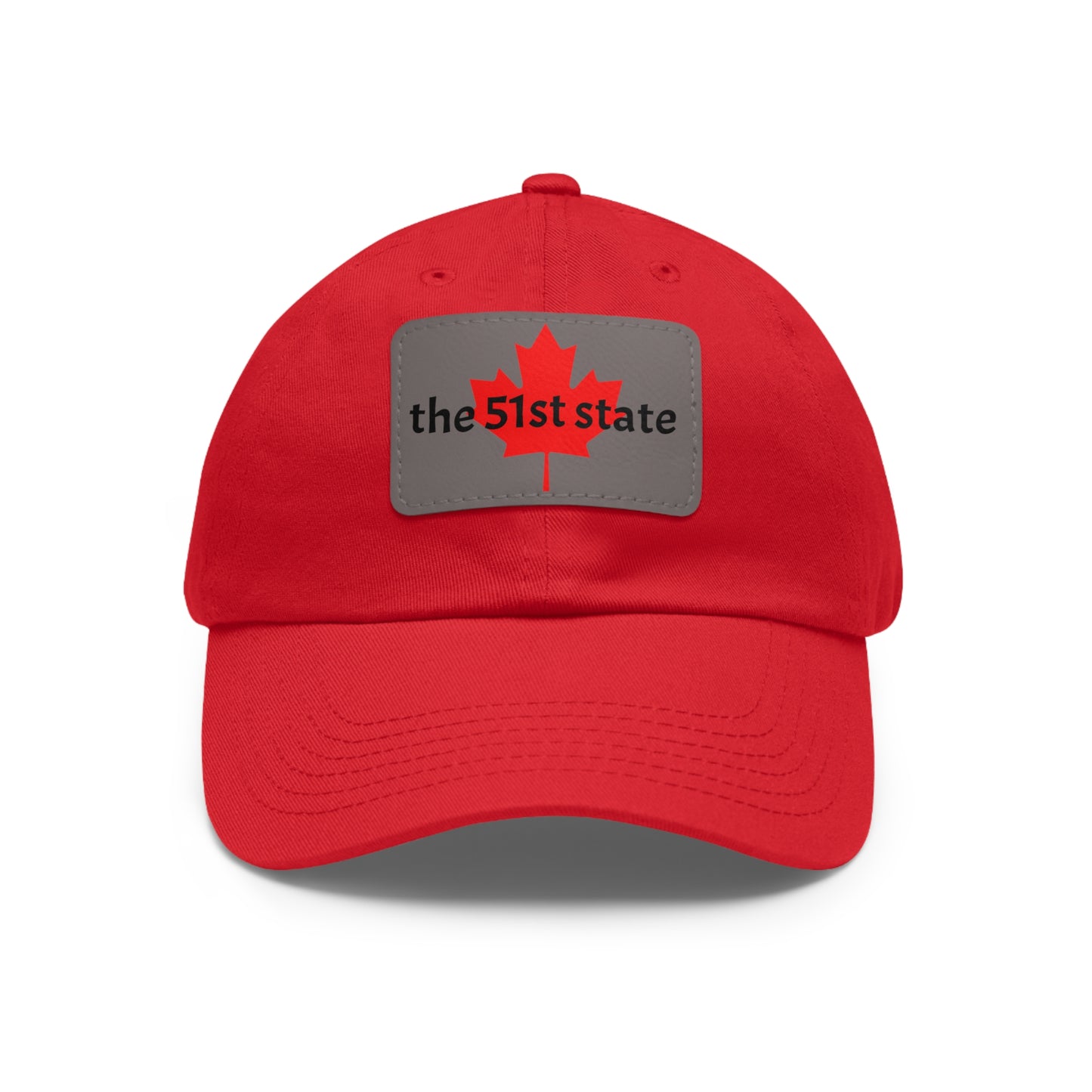 "the 51st state" -- Original Leather Patch Dad Hat by TokyoBill