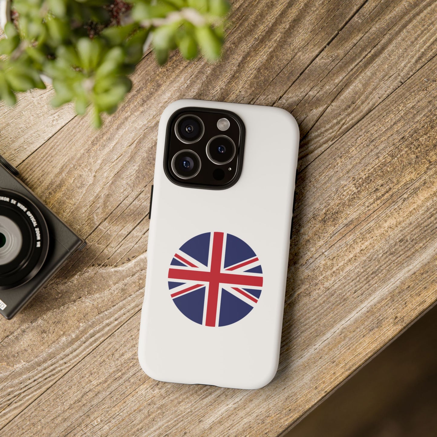 Circular UK Flag iPhone Case (Tough Case model series 16) by TokyoBill