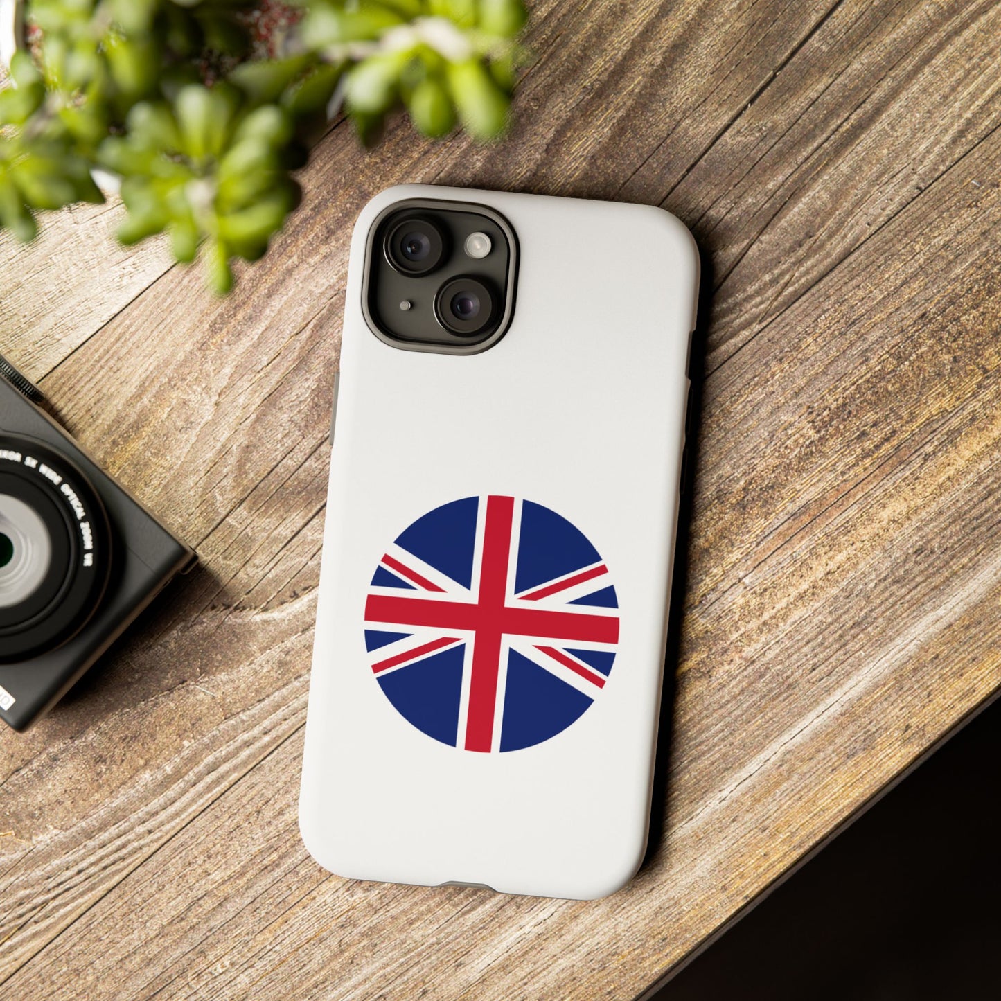 Circular UK Flag iPhone Case (Tough Case model series 15) by TokyoBill