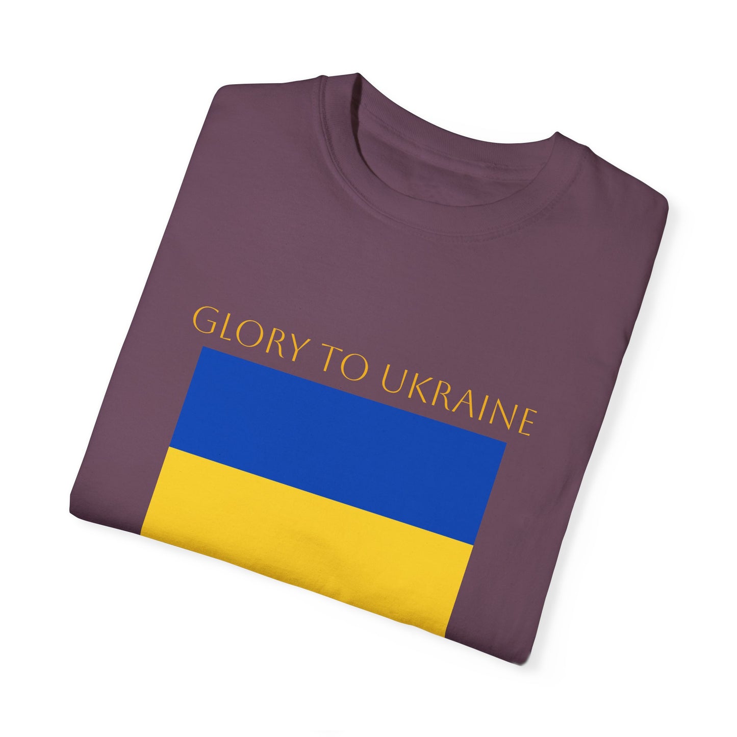 "Glory to Ukraine" Unisex Garment-Dyed T-shirt, Ukraine Support Tee by TokyoBill