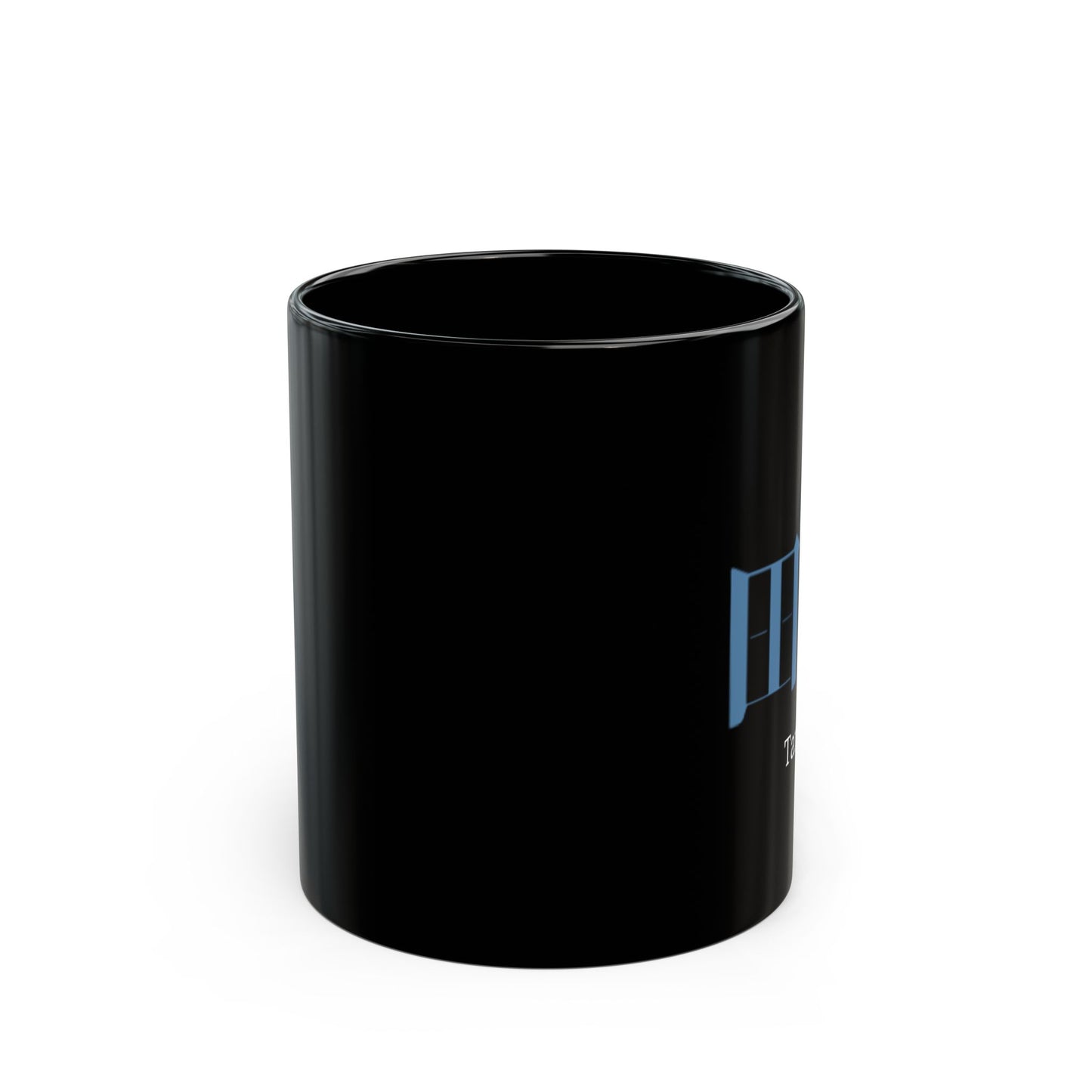 Japanese name 'Tanaka' black coffee mug, by TokyoBill