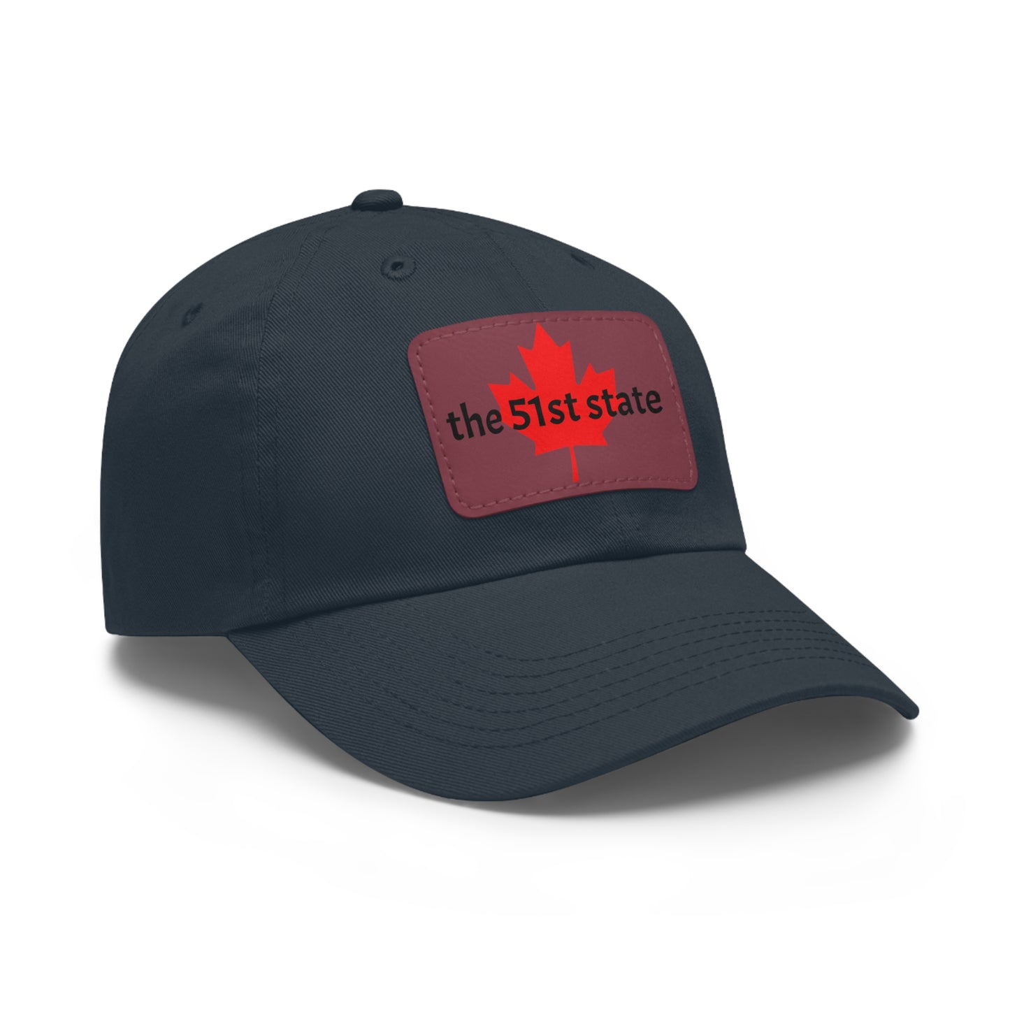 "the 51st state" -- Original Leather Patch Dad Hat by TokyoBill