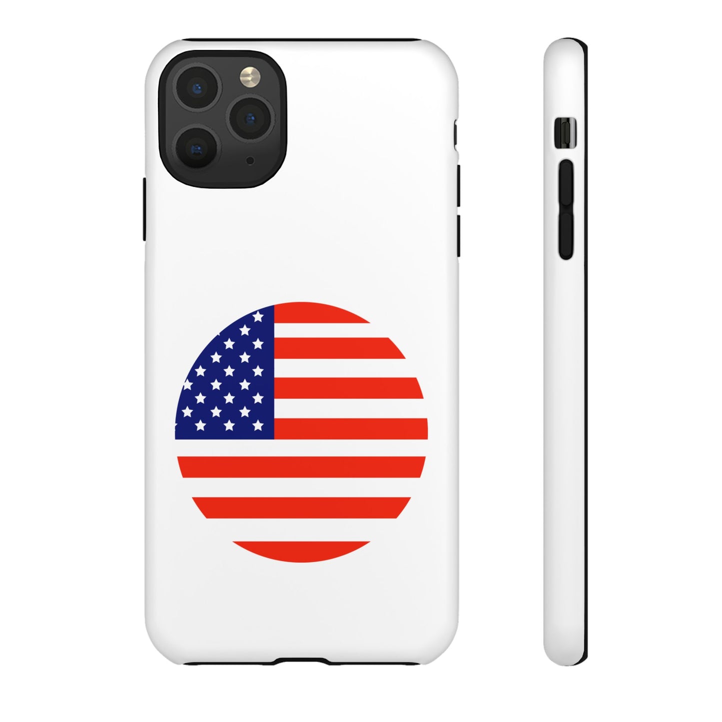 Circular USA Flag iPhone Case (Tough Case model series 11) by TokyoBill